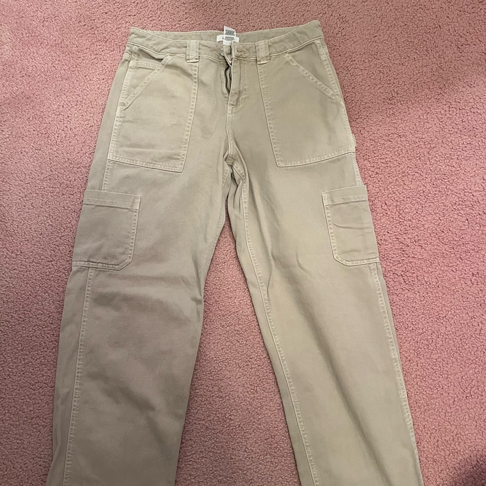 Tan cargo pants garage